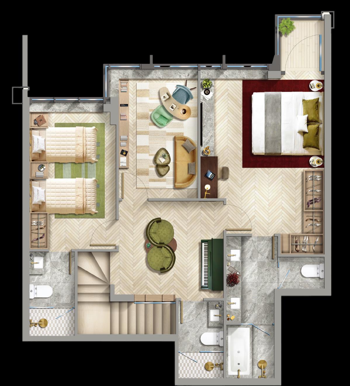 滶蘊四房特色戶型圖